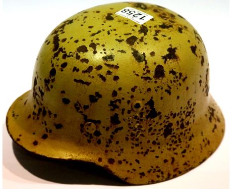 WWII German Afrika Korps M40 helmet shell. Rim stamped 968. Found in a shed in the UK. It has been lightly cleaned and a rub 