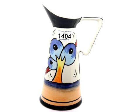 Lorna Bailey large jug in the Bursley Way pattern, H: 27 cm. P&P Group 3 (£25+VAT for the first lot and £5+VAT for subsequent