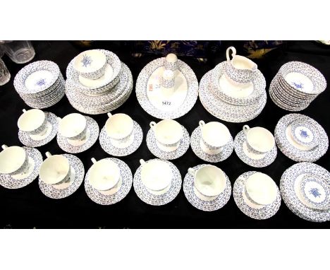 Large dinner and tea service of Rose Bouquet by Royal Victoria. Not available for in-house P&amp;P 