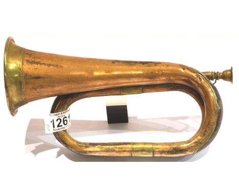 WWII German Hitler Youth Bugle. P&amp;P Group 2 (£18+VAT for the first lot and £3+VAT for subsequent lots) 