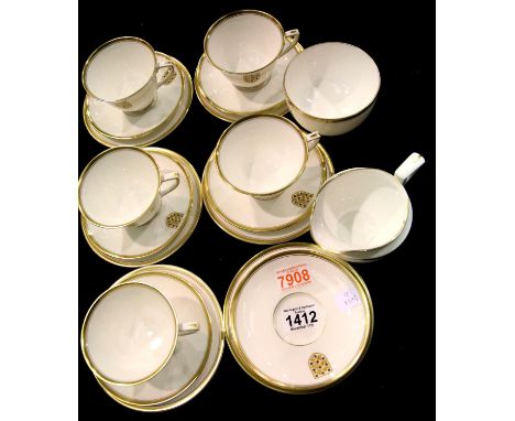 Royal Worcester England Football Viceroy tea set lacking one cup. Not available for in-house P&amp;P 