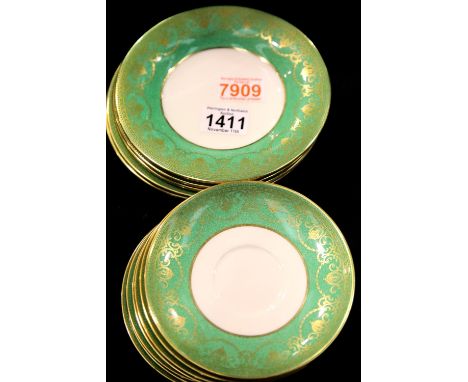 Six Wedgwood side plates and saucers in the W1450 pattern. P&amp;P Group 2 (£18+VAT for the first lot and £3+VAT for subseque