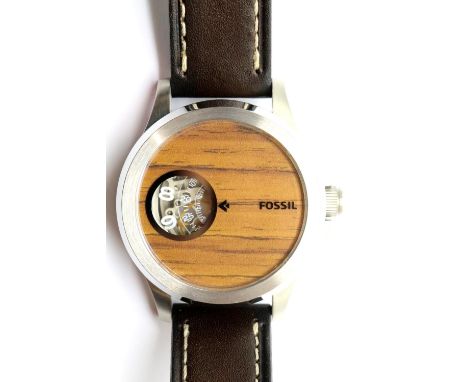 Gents new Fossil skeleton wristwatch. P&amp;P Group 1 (£14+VAT for the first lot and £1+VAT for subsequent lots) 