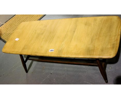 Ercol Colonial coffee table, top requires polishing. Not available for in-house P&amp;P 