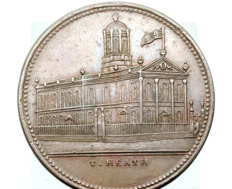 Liverpool Coliseum 1850 token with good definition. P&amp;P Group 1 (£14+VAT for the first lot and £1+VAT for subsequent lots