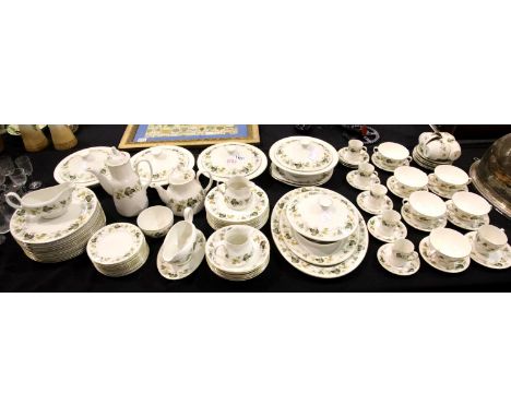 Royal Doulton dinner and tea service in the Larchmont design of approximately 100 pieces. Not available for in-house P&amp;P 