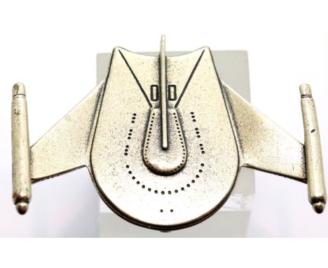 Solid sterling silver Star Trek Romulan Bird of Prey by Franklin Mint, 28g. P&amp;P Group 1 (£14+VAT for the first lot and £1