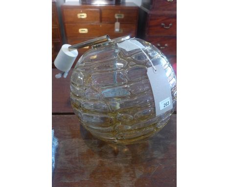 Mid 20th Century pat glass ceiling light shade. 