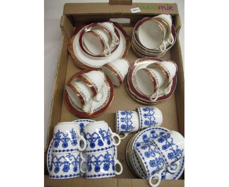 Duchess 'Winchester' tea set and a late c19th blue and white tea service with hand painted painter's mark 720 