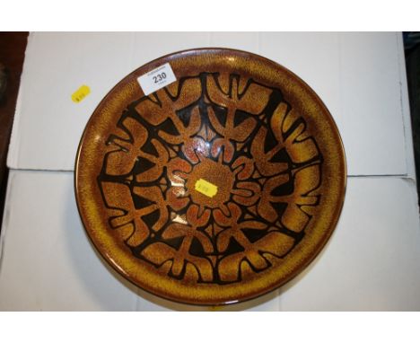 A POOLE POTTERY AEGEAN PATTERN SHALLOW BOWL