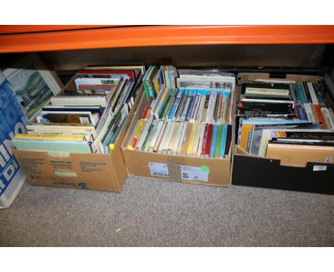 THREE TRAYS OF ASSORTED BOOKS TO INCLUDE ART INTEREST, NATURE ETC.