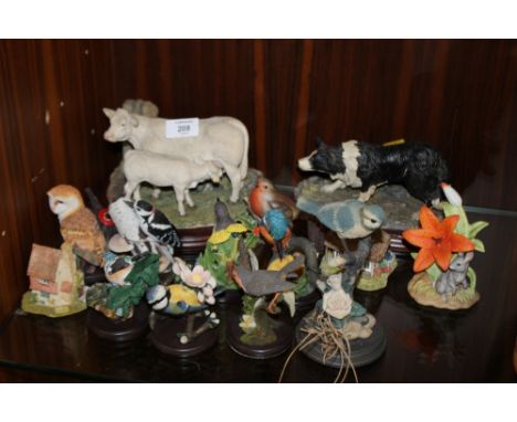A SELECTION OF BORDER FINE ART AND OTHER ANIMAL FIGURE TO INCLUDE 'FARMING TODAY'