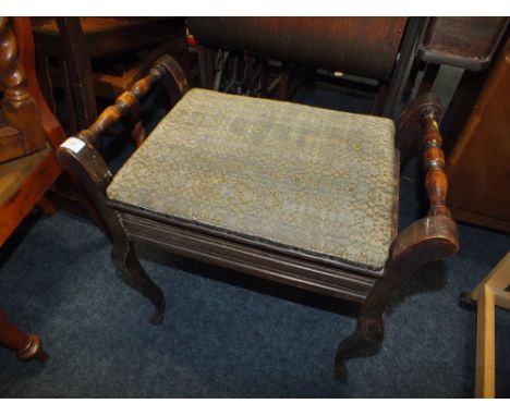 AN EDWARDIAN PIANO STOOL