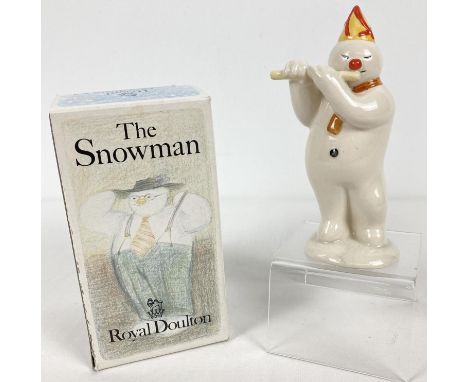 Royal Doulton The Snowman Gift Collection ceramic figurine "Flautist Snowman". #DS10, complete with original box. Approx. 14.