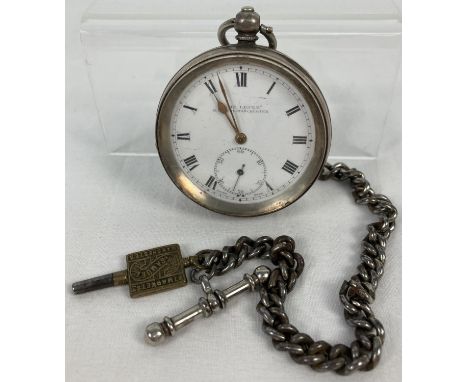 An antique silver and enamel H. Samuel Manchester Acme Lever pocket watch with jewelled movement. Complete with Samuel watch 
