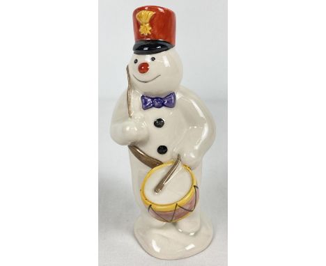 Royal Doulton ceramic figurine "Drummer Snowman" #DS15, 1988. From The Snowman Gift Collection. Approx. 14.5cm tall. From a p