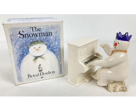 Pianist Snowman &amp; Snowman's Piano, 2 Royal Doulton ceramic figurines #DS12 &amp; 13. From The Snowman Gift Collection, 19