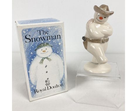 A Royal Doulton The Snowman Gift Collection ceramic figurine "Cowboy Snowman". #DS6, approx. 12.5cm tall, complete with origi