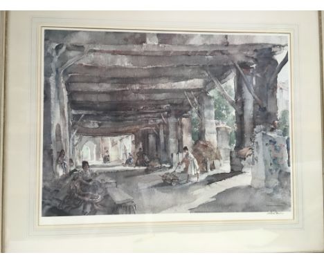 A signed William Russell Flint print, approx 93cm x 78cm - NO RESERVE