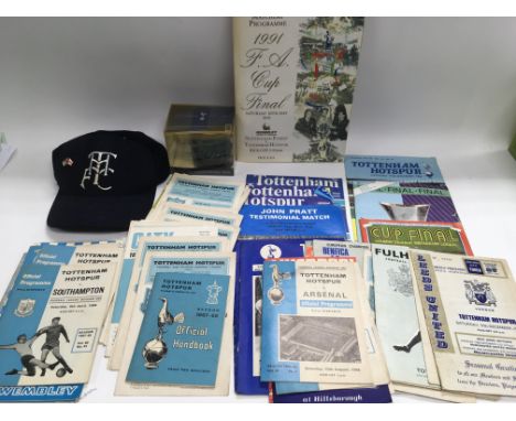 A collection of Tottenham Hotspur football programmes, mostly from the 1960s plus other related ephemera.