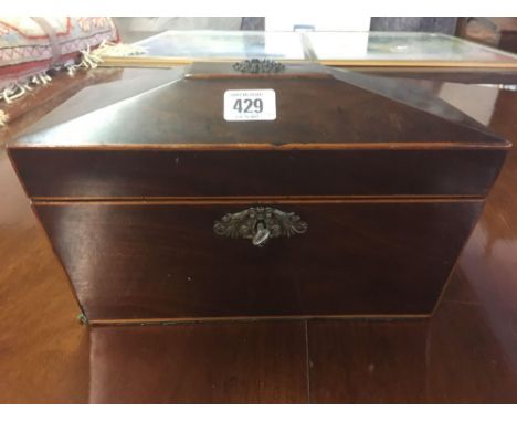 MAHOGANY TEA CADDY