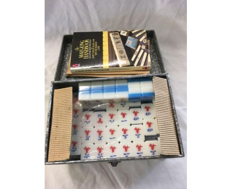 TIN BOX WITH MAHJONG SET