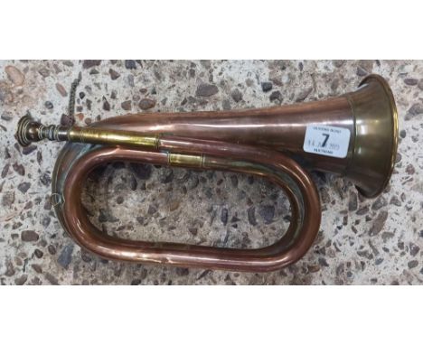 BRASS &amp; COPPER BUGLE, NO MAKERS MARK