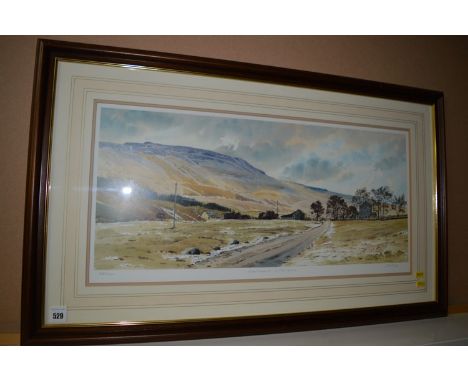 A limited edition colour print - "Last Snow-Whernside", by J. Beddows, signed, inscribed and numbered 38/450.