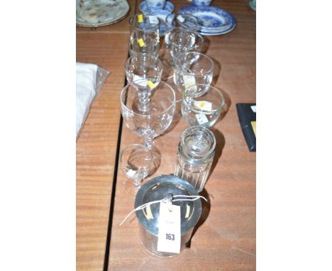 A quantity of 19th Century glass rummers; and other glassware.