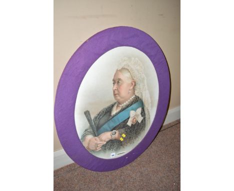A chromolithograph - Portrait of Queen Victoria.