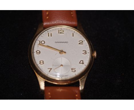 Gents Garrard 9ct Gold vintage wristwatch 