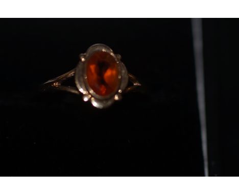 9ct Gold citrine ring 