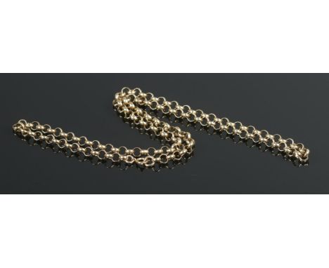 A 9ct Gold belcher chain. Total weight: 22.1g. Length unclasped: 60cm.  