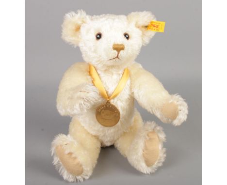 A Danbury Mint Steiff Millennium 2000 bear with medal.  