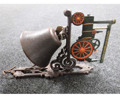 A cast iron traction engine bell 