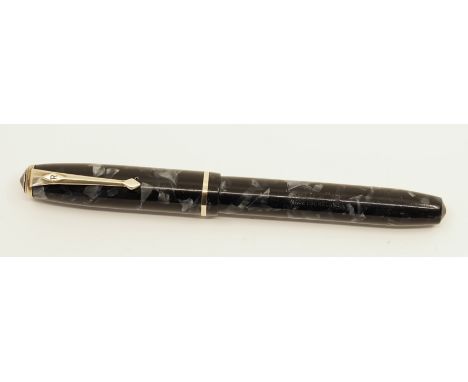 Esterbrook Relief 12 fountain pen made by Conway Stewart in marbled blue/black. These Relief pens were made for Esterbrook in