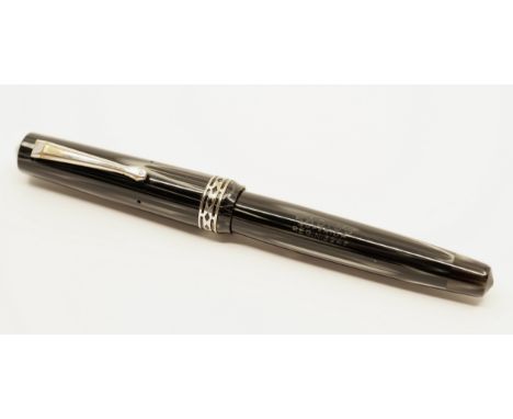Radius Extra silver Arco celluloid pen. Radius made beautiful celluloid pens in Italy and this silver Arco celluloid is a gre