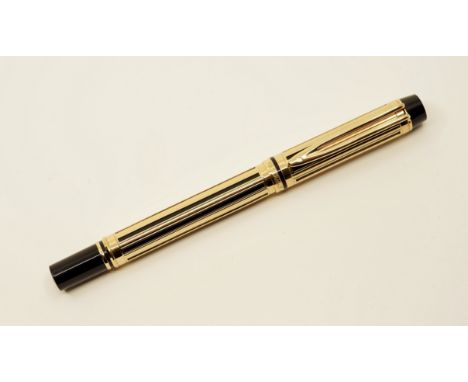 Waterman Man 200 gold filled Night &amp; Day fountain pen with box, outer box and papers. The Night and Day pattern first app