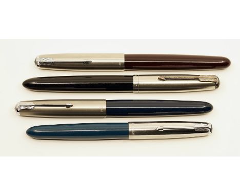 Parker 51 Aerometric Special model pen lot (4). The lot consists of full size pens in Midnight Blue, Burgundy and Jet Black a