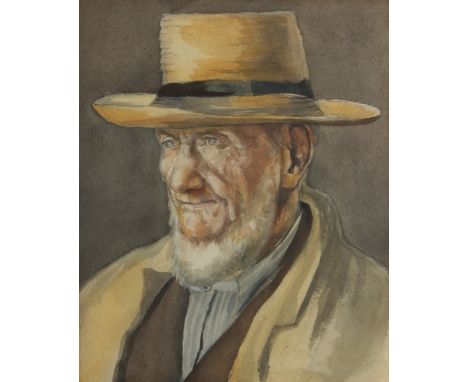 R Czilinski/Portrait of a Gentleman/signed and dated 1921/watercolour, 26cm x 21cm