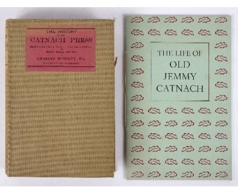 Jones (R) The Life of Old Jemmy Catnach, numbered 113/220, The Craft Press, Newlyn, Penzance 1965 and Hindley (C) The History