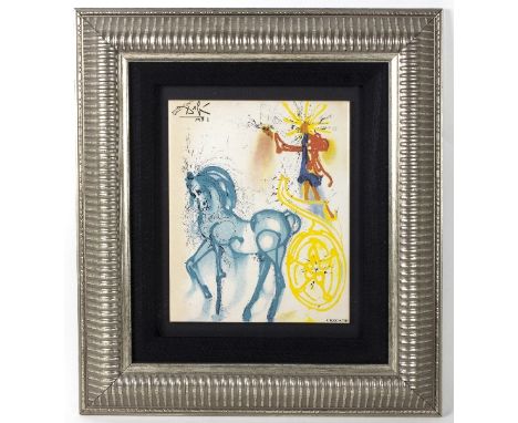 Salvador Dali (Spanish 1904-1989)/The Horse of Triumph/limited edition CXXXIV/XD, certificate verso/ceramic plaque, 20cm x 25