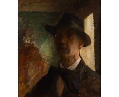 Julius Paulsen (Danish 1860-1940)/Self Portrait/signed/oil on panel, 53.5cm x 45cm
