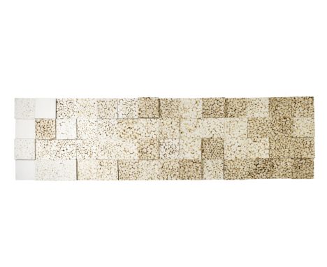Sandile Zulu (South African, born 1962)Labyrinth of Genes and Elements I, 2004 fire, water, air, earth, canvas and stones on 