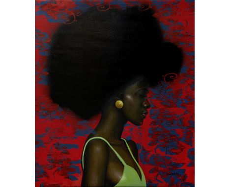 Godwin Oluwole Omofemi (Nigerian, born 1988)Lost in Thought 1 signed and dated 'Oluwole Omofemi/ '19' (lower right); further 