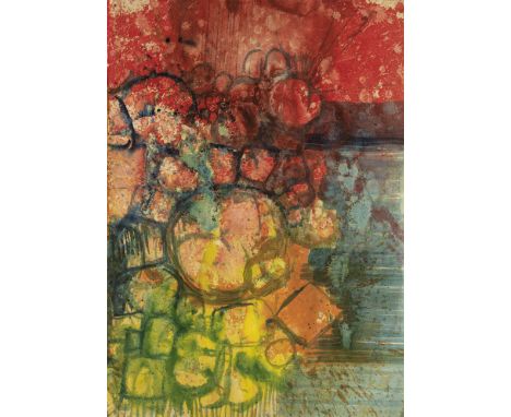 Gebre Kristos Desta (Ethiopian, 1931-1981)Untitled signed and dated 'DESTA 1970' (lower right); further inscribed in Amharic 