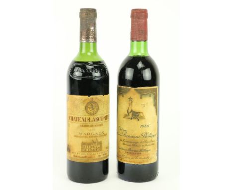 Vintage Wine: A Bottle of Chateau Lascombes Grand Cru Classe 1983, Margaux; together with a Bottle of 1980 Chateau Mouton Bar