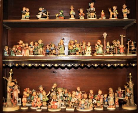 A collection of 60 approx. assorted Goebel German porcelain&nbsp;Figures, various sizes and subjects, the majority children. 