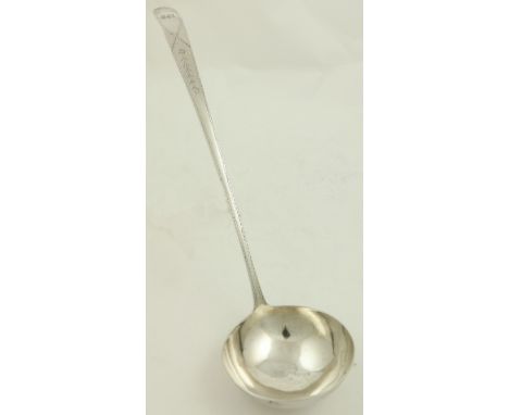A fine and rare Irish Provincial silver Soup Ladle, Limerick, by Maurice Fitzgerald (Mary Street, Limerick c. 1760-1817) the 