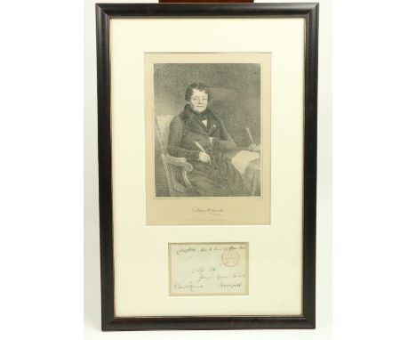 [O'Connell (Daniel)] An early m/ss Free Front, dated 23rd March 1836, to Miss O'Ke, George's Square Barracks, Devonport,&nbsp